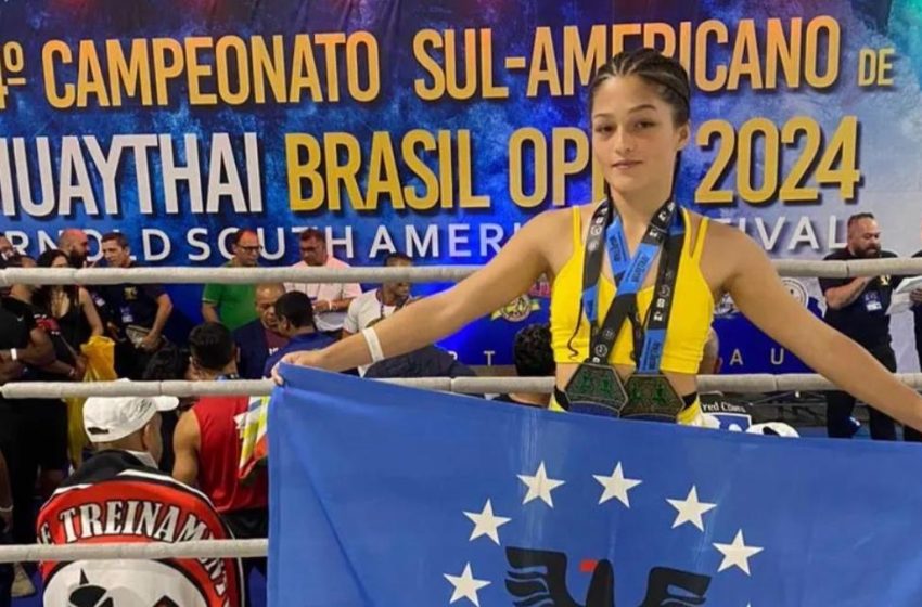  Atleta diasdavilense vence luta e é campeã brasileira de Muay Thai em São Paulo